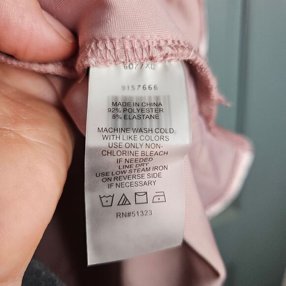 Vince Camuto velour loose fit top, pink rose, size XL - Picture 4 of 5